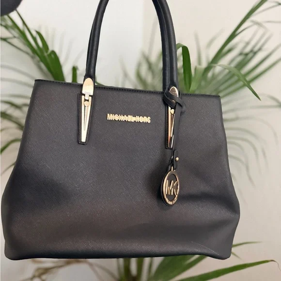 Michael Kors Black Tote with Gold Details - Picture 4 of 6